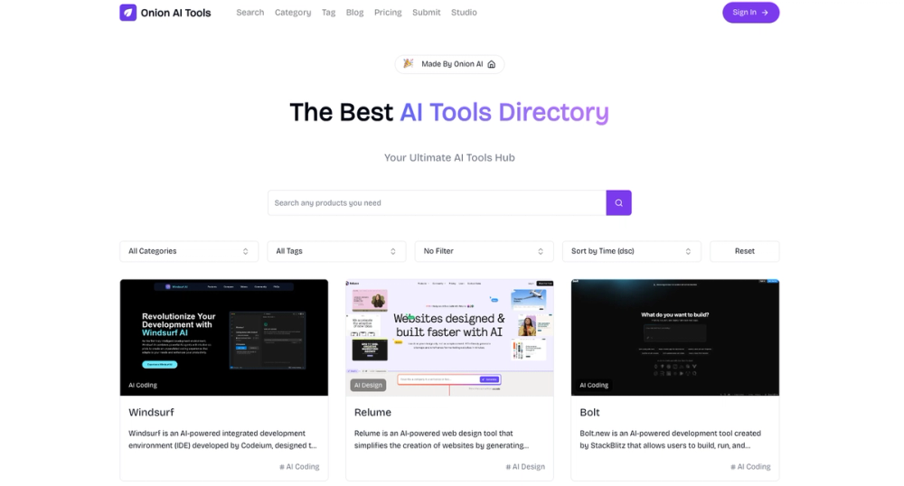 Onion AI Tools